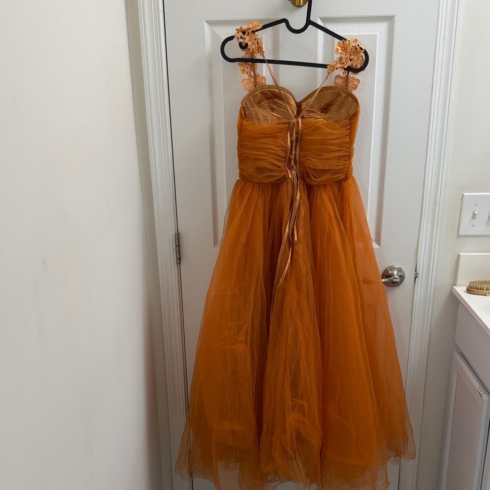 Burnt Orange Tulle Fairy Dress - Picture 3 of 5